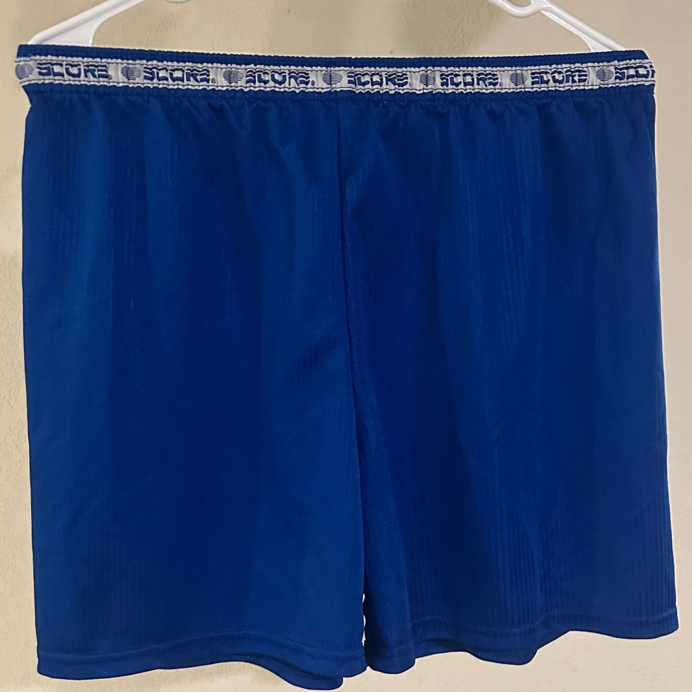 90s Vintage Score Brand Blue Athletic Shorts